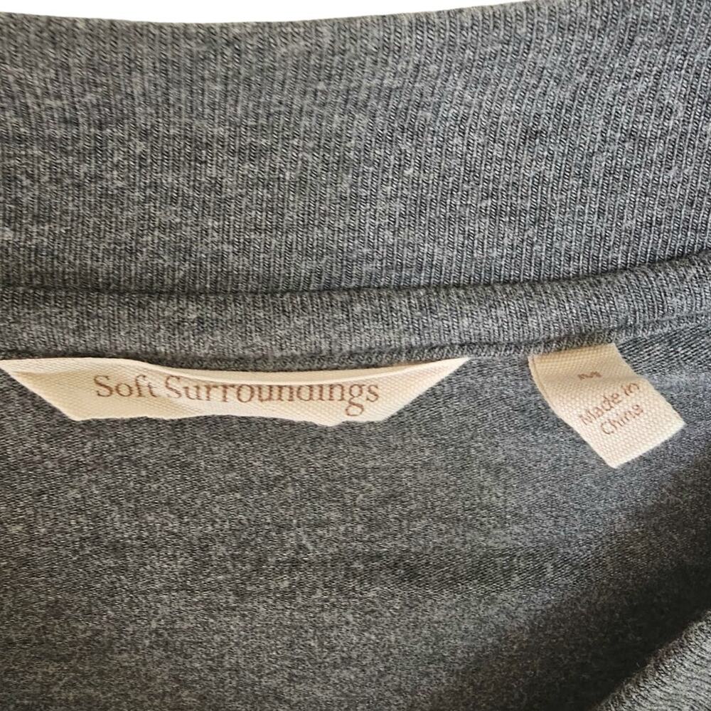 Soft Surroundings Heather Gray Madeline Tunic with Cape Overlay - Picture 7 of 8